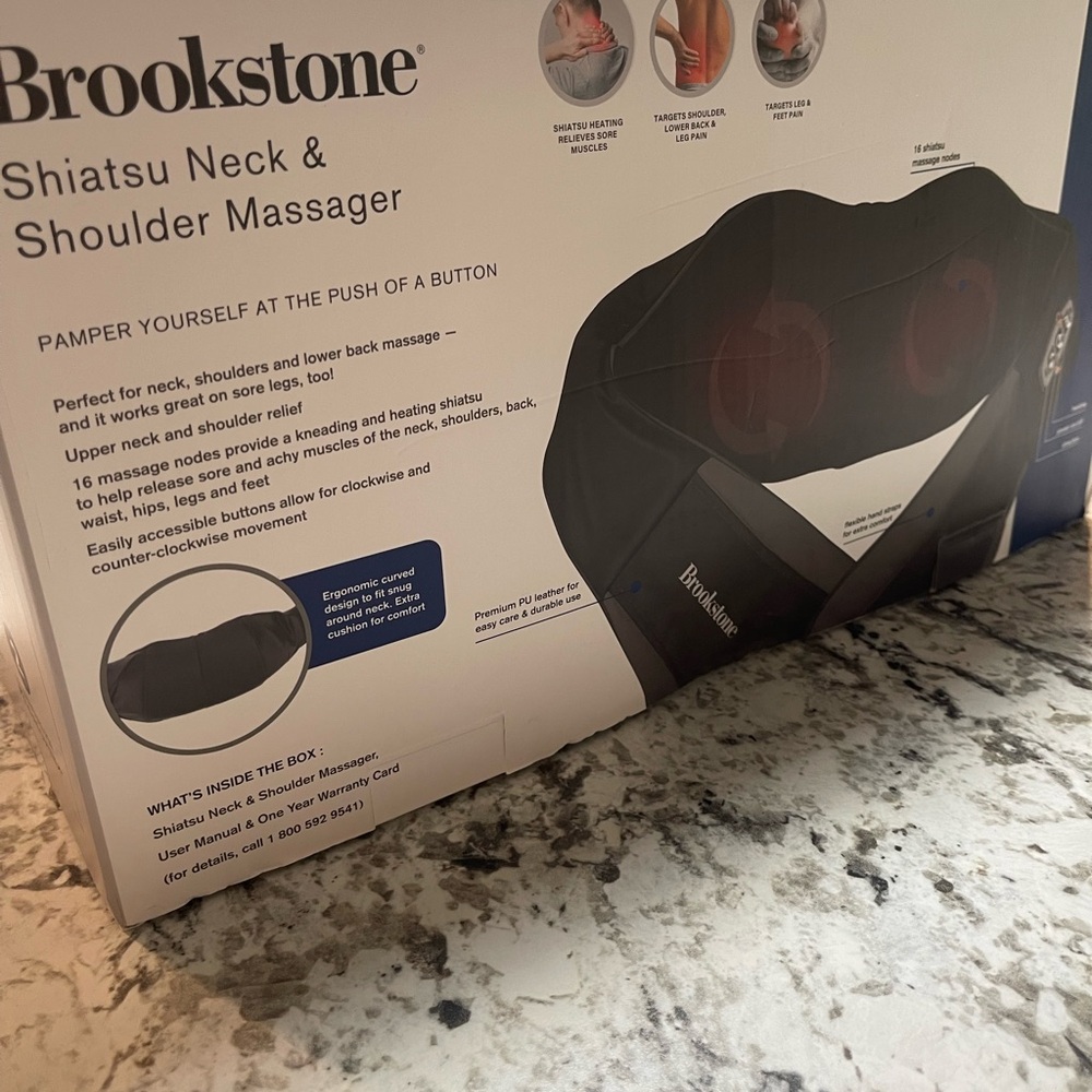 Brookstone Blue Shiatsu Neck and Shoulder Massager